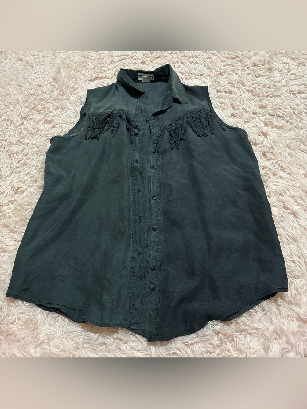 Vintage silk mist blouse size medium